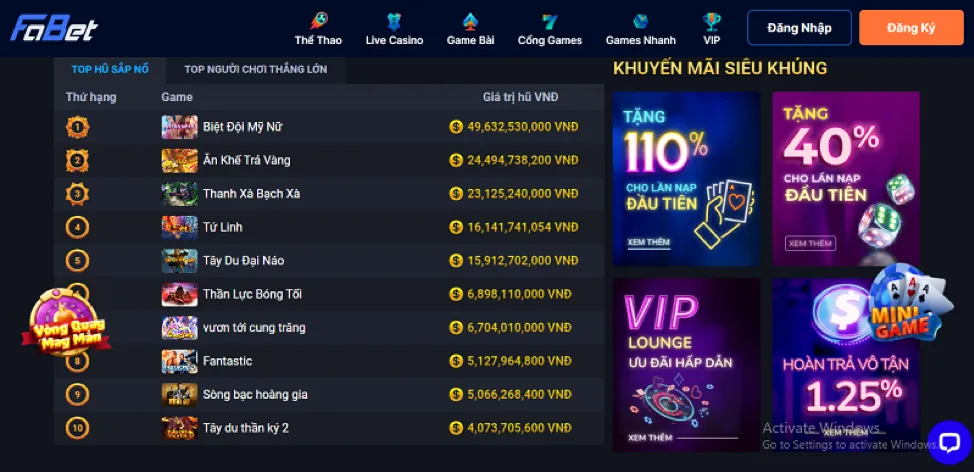 Chương Trình VIP Độc Quyền Cwin999